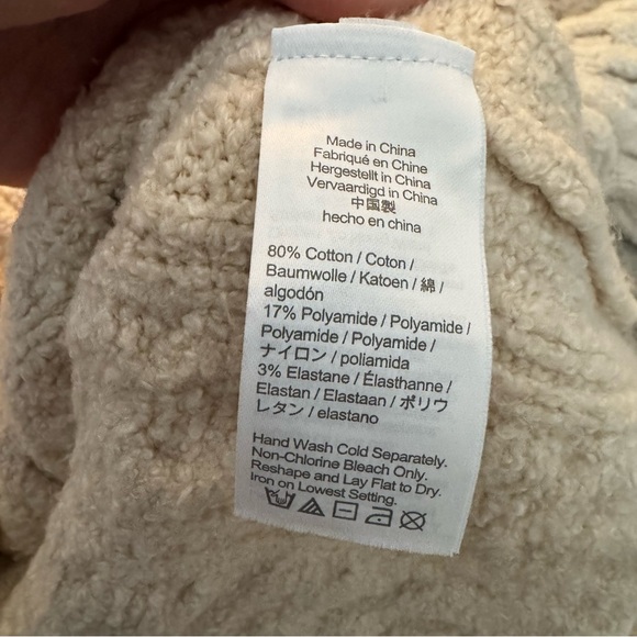 J crew knitted sweater cream colored size small crew neck - Picture 4 of 5